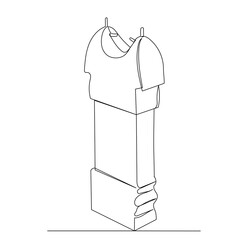 one continuous line drawing of a stun gun vector