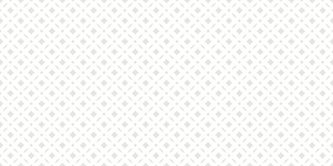 Vector abstract floral seamless pattern. Elegant light gray graphic background. Subtle silver geometric ornament texture with diamonds, grid, floral shapes, leaves. Modern stylish repeat geo design