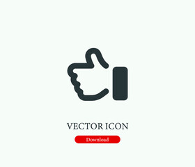 Like vector icon. Symbol in Line Art Style for Design, Presentation, Website or Mobile Apps Elements, Logo.  Like symbol illustration. Pixel vector graphics - Vector