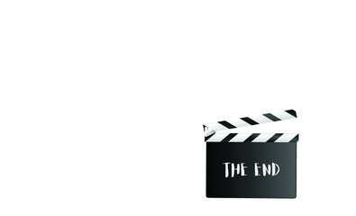 Naklejka premium The End. movie clapper board