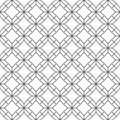 Seamless geometric ornament in black color.