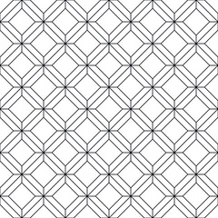 Seamless arabic geometric ornament in black color.