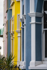 facade of colourful buildings
