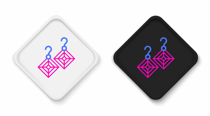 Line Earrings icon isolated on white background. Jewelry accessories. Colorful outline concept. Vector
