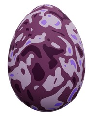 Easter egg icon. 3d rendering.