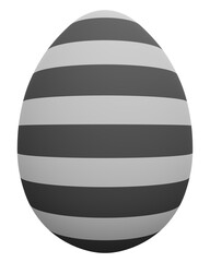 Easter egg icon. 3d rendering.