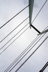 Fototapeta na wymiar Modern cable-stayed bridge - view from below