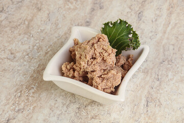 Liver pate in the bowl