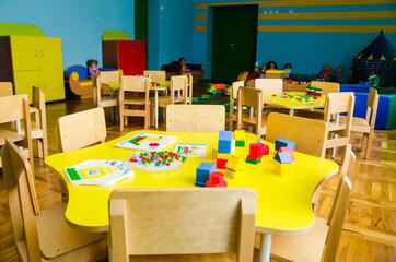 Room for studing  and games in kindergarten. Minsk, Belarus- April 10, 2022