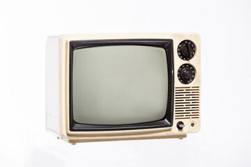 Vintage Classic Retro Style old television,old television on isolated background.