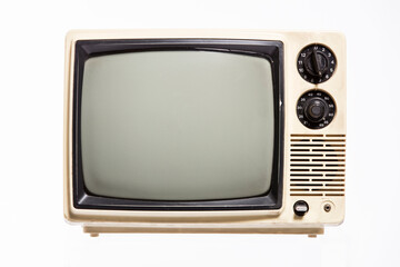 Vintage Classic Retro Style old television,old television on isolated background.