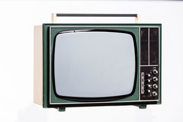 Vintage Classic Retro Style old television,old television on isolated background.
