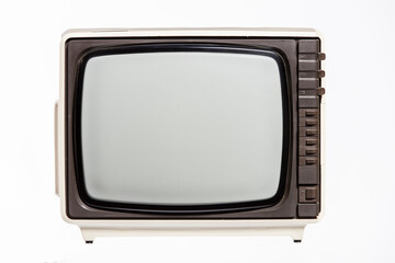 Vintage Classic Retro Style old television,old television on isolated background.