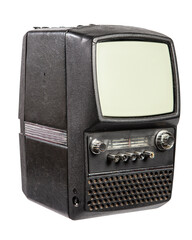 Vintage Classic Retro Style old television,old television on isolated background.