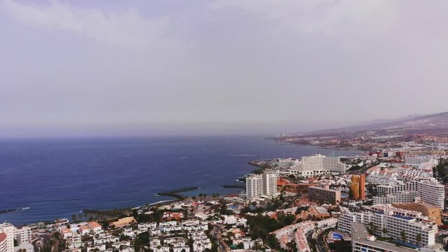 Tenerife, Spain, 07.13.2022. Saharan sand wind Calima The Saharan Air Layer cover island