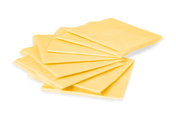 Toast cheese isolated on white background.