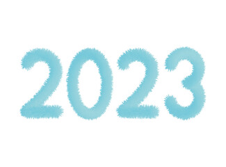 2023 number on white background. 2023 logo text design. Happy new year. Vector Illustration
