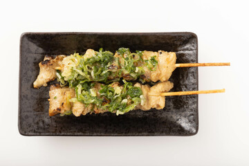 焼き鳥　ネギ塩鶏皮