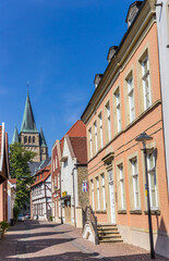 Street leading to the Laurentius church in Warendorf, Germany
