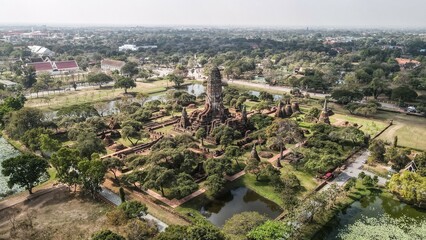 The historical city of Ayutthaya in Thailand