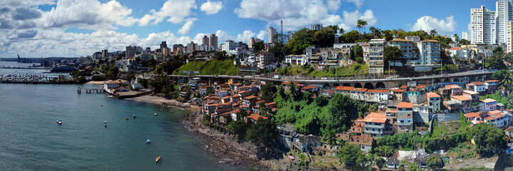 Panoramic view of Salvador in Bahia