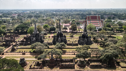 The historical city of Ayutthaya in Thailand