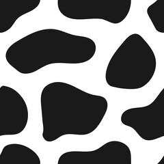 Cow spots seamless pattern. Animal print.