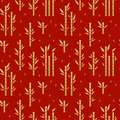Chinese traditional oriental ornament background, bamboo pattern seamless. Japanese, Chinese elements. Asian texture for printing on packaging, textiles, paper, fabric, washi paper for scrapbooking