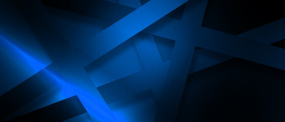 Abstract Dynamic blue Background with Various Shape Design