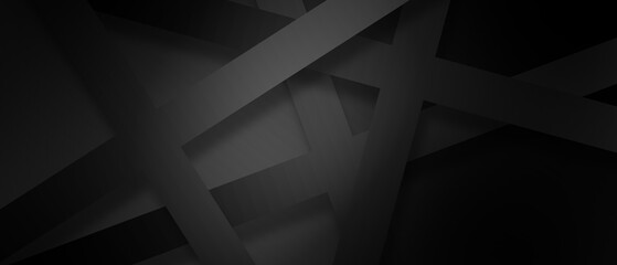 Abstract Dynamic Black Background with Various Shape Design