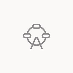 Ferris wheel vector icon sign symbol
