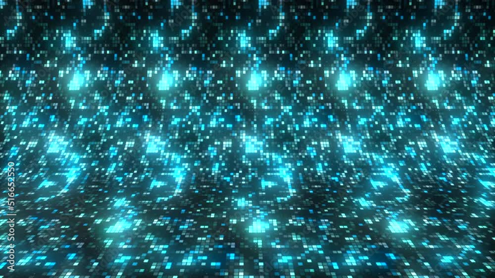 Aufkleber moving 3d background with shiny squares. motion. beautiful background with shimmering disco-style pi