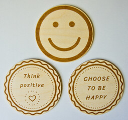 Myśl pozytywnie - Wybierz bycie szczęśliwym - obrazy, fototapety, plakaty