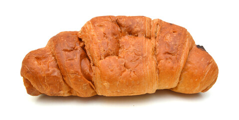 Fresh and tasty croissant over white background 
