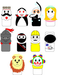 cartoon character set
