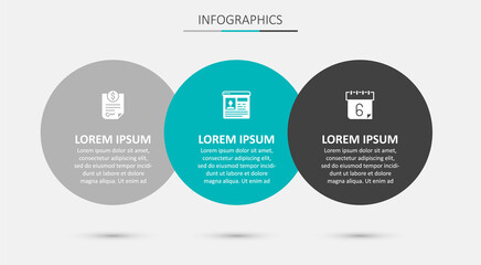 Set Resume, Contract money and Calendar. Business infographic template. Vector