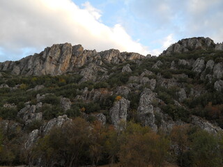 clouds over the mountains