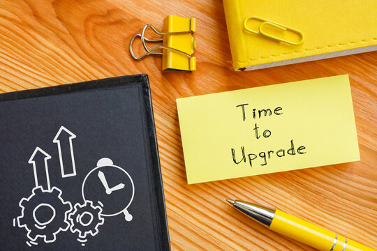 Time to upgrade is shown using the text