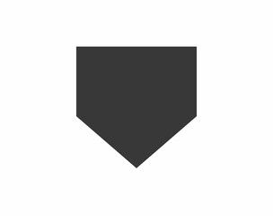 Baseball Home Plate Vector Icon. Vector Template Design. Silhouette. Playing. Home base. Sport.