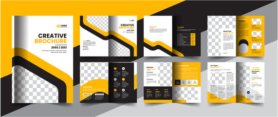 corporate company profile brochure annual report booklet business proposal layout concept design - obrazy, fototapety, plakaty