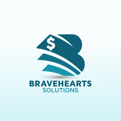 Logo design for personal finance blog letter B