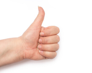 thumb like it raised up