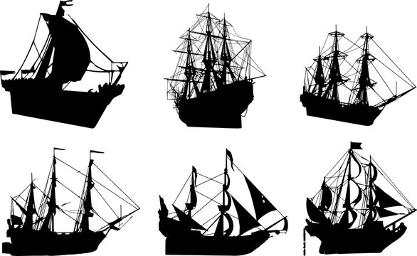 The set of the Ship silhouette collection