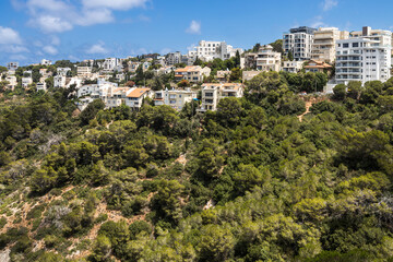 Fototapeta na wymiar View of Haifa from Mount Carmel