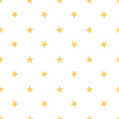 Fototapeta premium Seamless vector pattern with cute yellow stars. Decorative background in modern style. Trendy texture for design. 