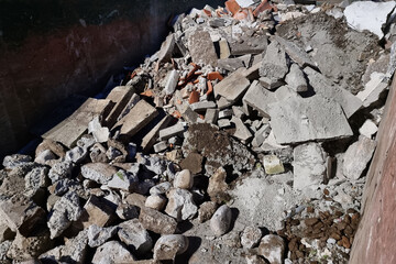 Cement waste in a junkyard - Denmark