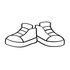 Sneakers icon. Childish clothing and school accessories icon