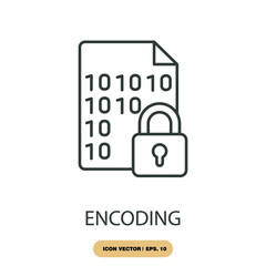 encoding icons  symbol vector elements for infographic web
