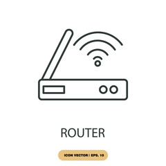 router icons  symbol vector elements for infographic web