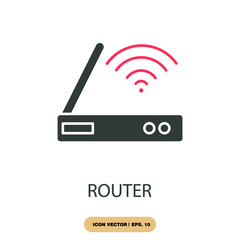 router icons  symbol vector elements for infographic web